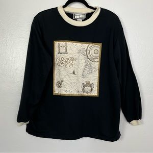 Richard Simmons women long sleeve‎ vintage black sweater size 16 W